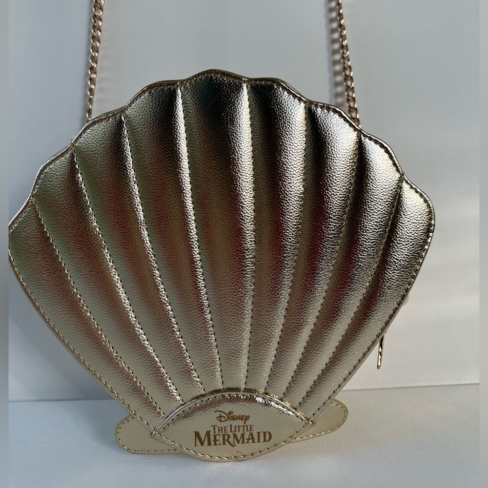 Disney The Little Mermaid Metallic Shell Crossbody Bag - Gold